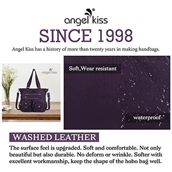 Soft PU Leather Purple Hobo Tote – Stylish Satchel Shoulder Bag - Picture 3 of 7